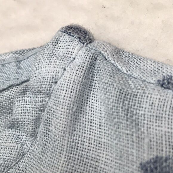 BELLAMBRA Shirt Women M Blue Shibori Print 100% Linen Made in Italy Boxy Tunic - Picture 4 of 11